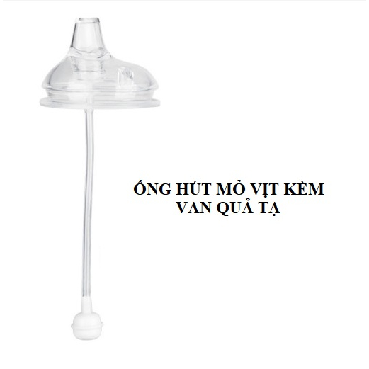 Núm hút mỏ vịt kèm dây quả tạ thay thế cho bình sữa cổ siêu rộng Como, Gluck, Kichi... cho bé hút mọi tư thế