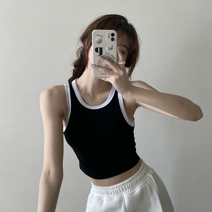 Áo croptop, Áo ba lỗ nữ sát nách vải bozip dày dặn ôm body gân mềm mát đi chơi thời trang giá rẻ CRT520