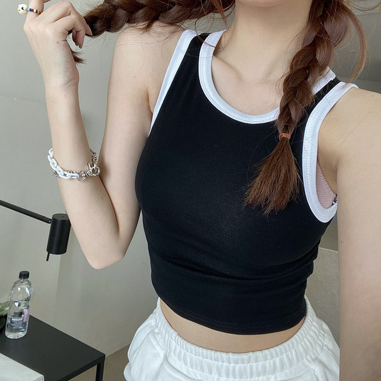 Áo croptop, Áo ba lỗ nữ sát nách vải bozip dày dặn ôm body gân mềm mát đi chơi thời trang giá rẻ CRT520