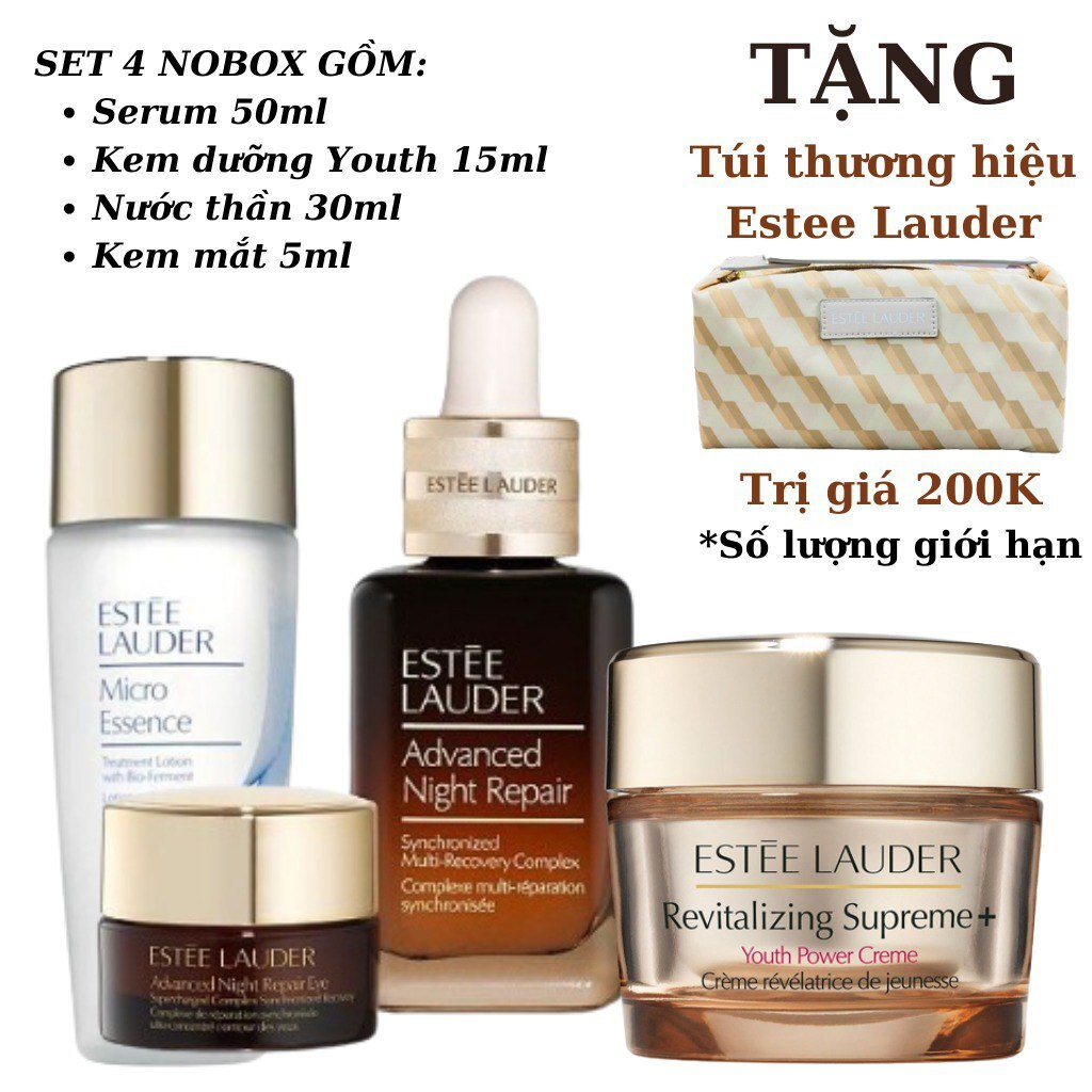 Bộ 4 Món ESTEE LAUDER FullBox Dưỡng Da Chống Lão Hóa (Serum 50ML+Nước Thần 30ML+Kem Vàng 15ML+Kem Mắt 5ML) NEDEVI MALL