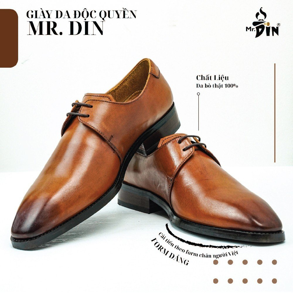 Giày Tây Nam Derby Da Thật Bảo Hành 12 Tháng MD013 | BigBuy360 - bigbuy360.vn