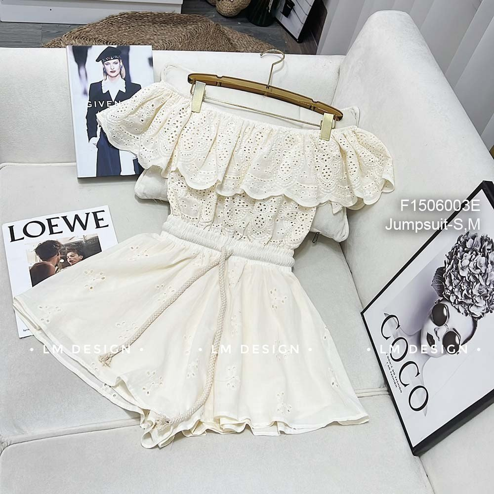 Jumpsuit short đũi phối trễ vai TOMMIU SHOP