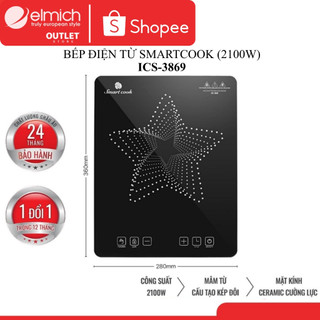 Bếp Từ Đơn Elmich Smartcook ICS-3869 (Công Suất 2100W, Mặt Kính Ceramic Chống Sốc Nhiệt)