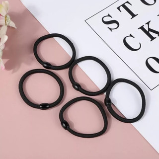 Combo 5 Thun Đen Buộc Tóc Nút Tròn Siêu Bền
