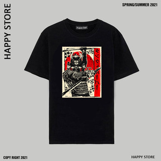 Áo thun in hình Samurai cotton 100%