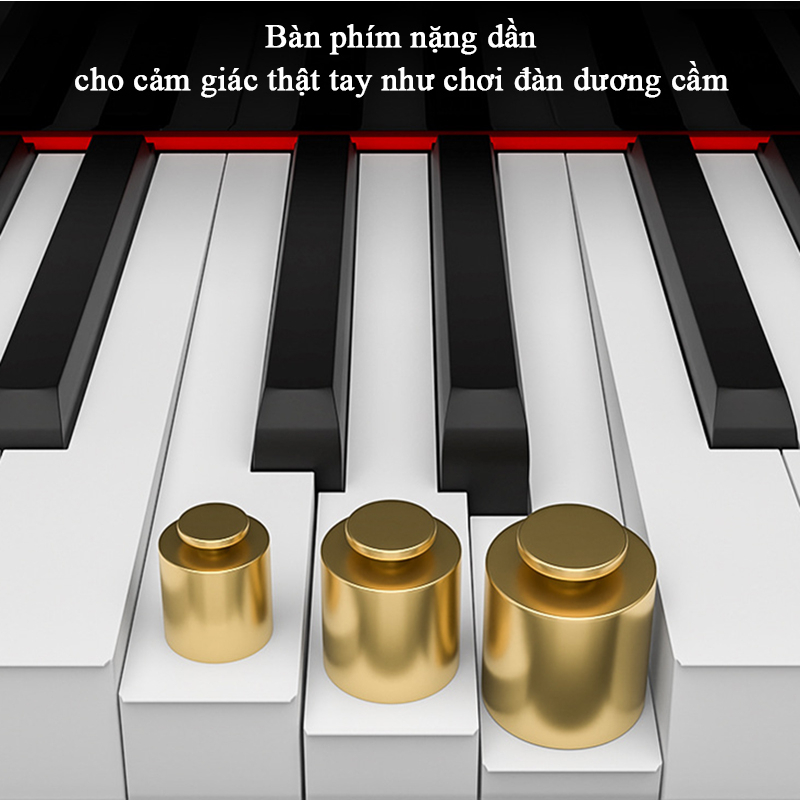 Đàn Piano Gỗ Đàn Organ Điện Tử Electronic Keyboard Đàn 88 Phím Kèm  Pedal Đẩy Âm Có Sách Hướng Dẫn