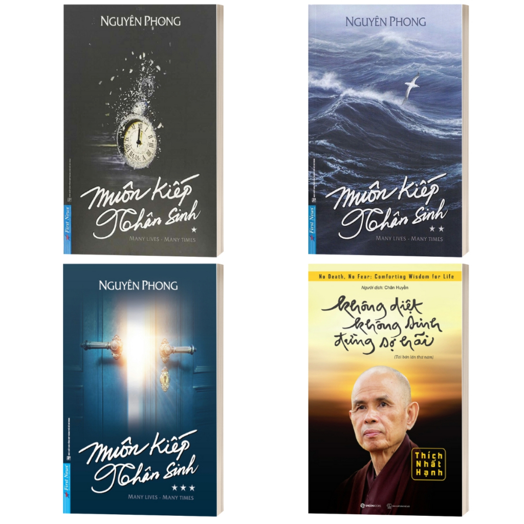 Sách - Combo Muôn Kiếp Nhân Sinh + Không Diệt Không Sinh Đừng Sợ Hãi (Bộ 4 Quyển)