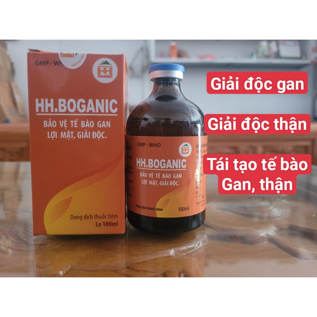 HH. Boganic 100ml-  Vỏ Đỏ gải độc gan thận cấp cho gà đá, GS, GC