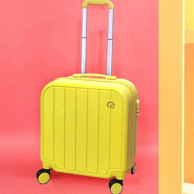 VNNDL Vali nhỏ kích thước 18 inch, với hộp khóa và xe đẩy, thiết kế đẹp mắt với gam màu pastel