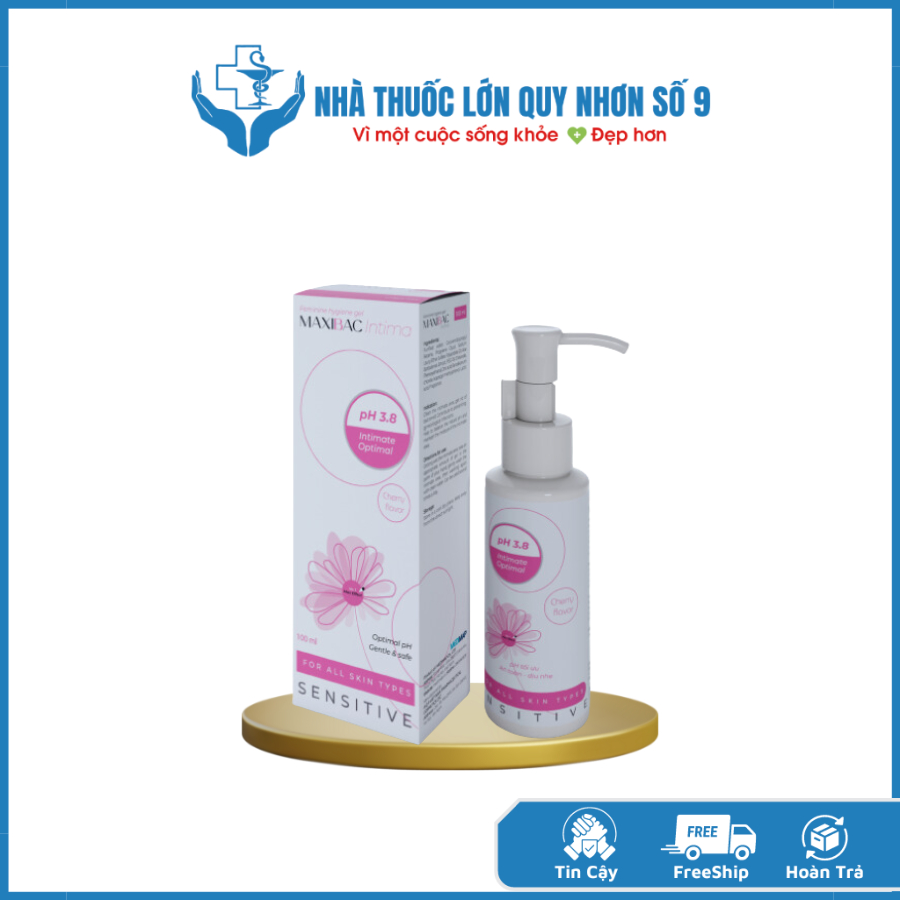 Dung Dịch Vệ Sinh Phụ Nữ Maxibac Intima Ph3.8 Làm Sạch Và Khử Mùi Hôi Cho Cô Bé Chai 100Ml - Nt Quy Nhơn