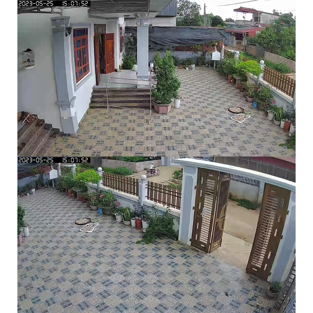 Camera Ngoài Trời Xem 2 Mắt 2 Góc Khác Nhau Trên 1 Màn Hình Cùng Lúc 5.0 MP Có Màu Ban Đêm - KMB