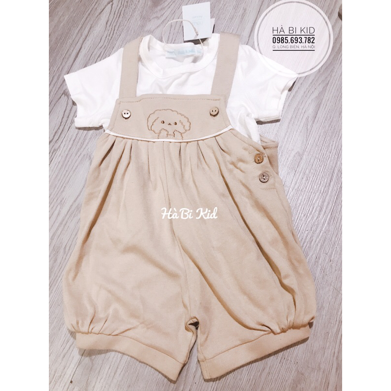 Bộ Body áo trắng yếm nâu Nous cho bé