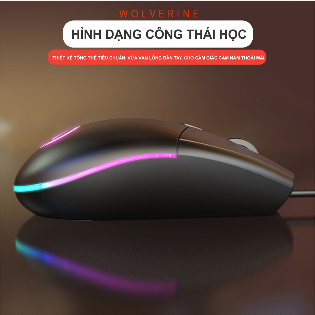 Chuột máy tính có dây ZENDOTECH G3SE 1600 DPI Led RBG đẹp nhạy phù hợp chơi game và làm việc văn phòng