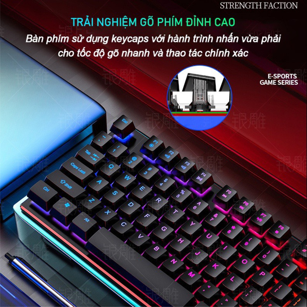 Bàn phím chơi game Yindiao V4 - Bàn phím gaming chống nước LED RGB | BigBuy360 - bigbuy360.vn
