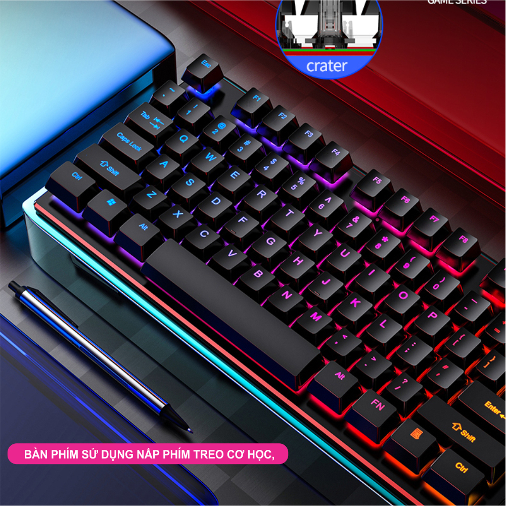 Bàn phím chơi game Yindiao V4 - Bàn phím gaming chống nước LED RGB | BigBuy360 - bigbuy360.vn