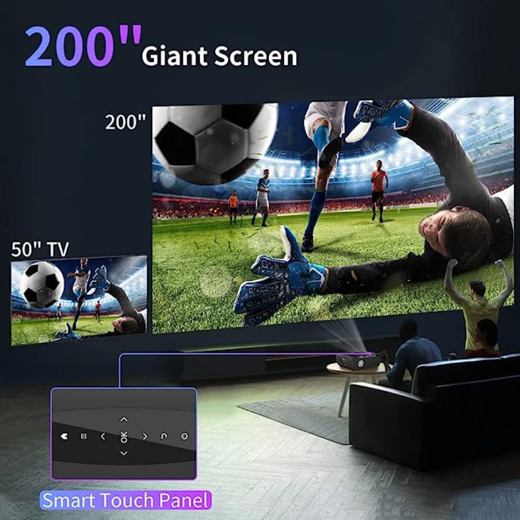 Máy chiếu Android LCD 5G thông minh XS2 TLC- led sáng 1000 ANSI lumen,chiếu phim chất lượng 4k có thể gắn trần