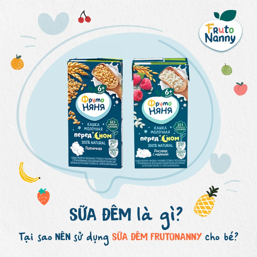 SỮA FRUTO ĐÊM  NGA 200ml mẫu mới- dành cho bé từ 6m+ trở lên