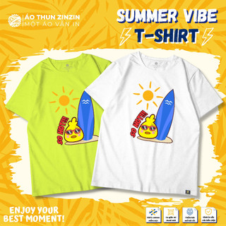 Áo thun nhóm unisex Gà Đi Biển 100% cotton 4 chiều cao cấp, mềm mịn, thoáng mát, bảo hành hình in
