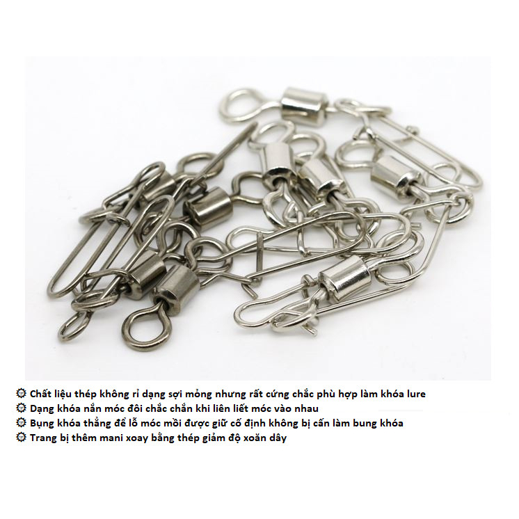 Khoá bóp Hirushima HT-K2 DOULOCH thép không gỉ siêu chắc và bền Hita Lure