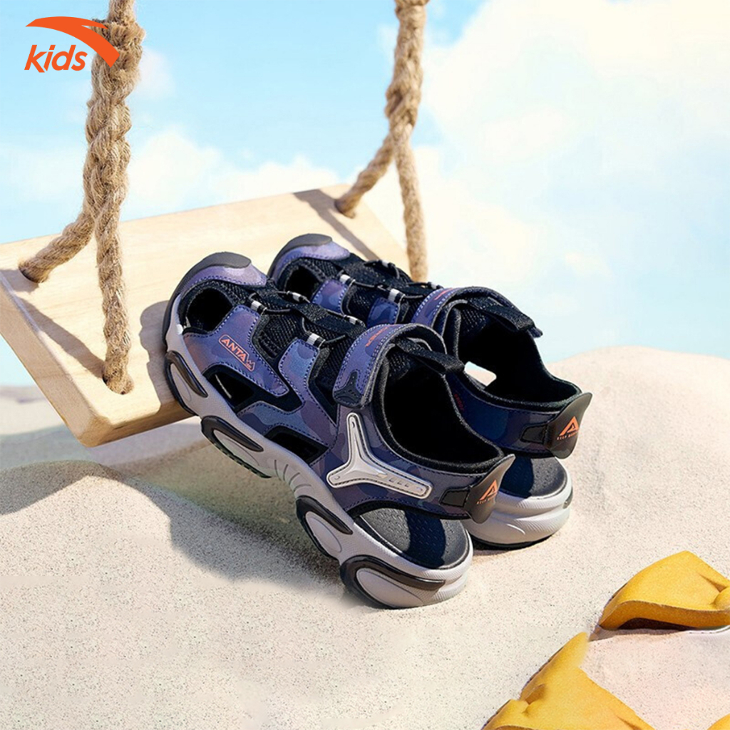 Sandals thể thao bé trai Anta Kids siêu nhẹ, quai dán tiện lợi, mặt lưới thoáng khí 312226936