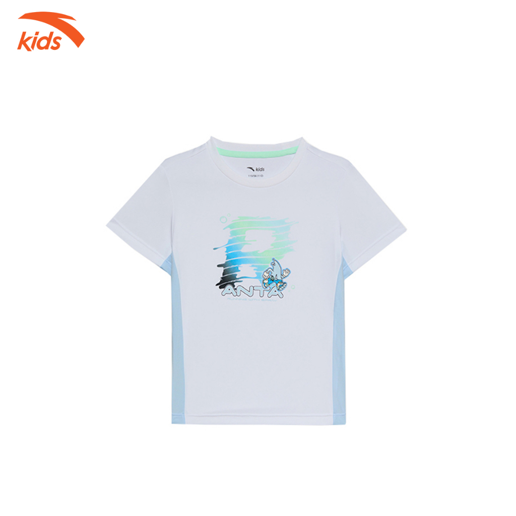 Áo phông thể thao bé trai Anta Kids vải cotton, thoáng khí W352329119