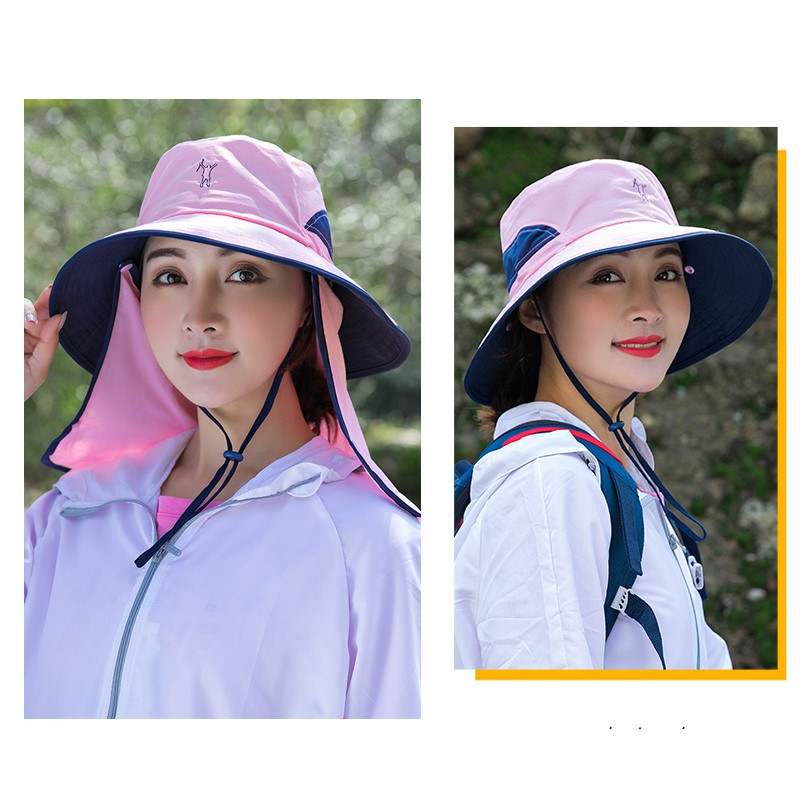 Mũ chống nắng golf nam nữ có kèm khẩu trang che mặt chất kiệu thoáng mát