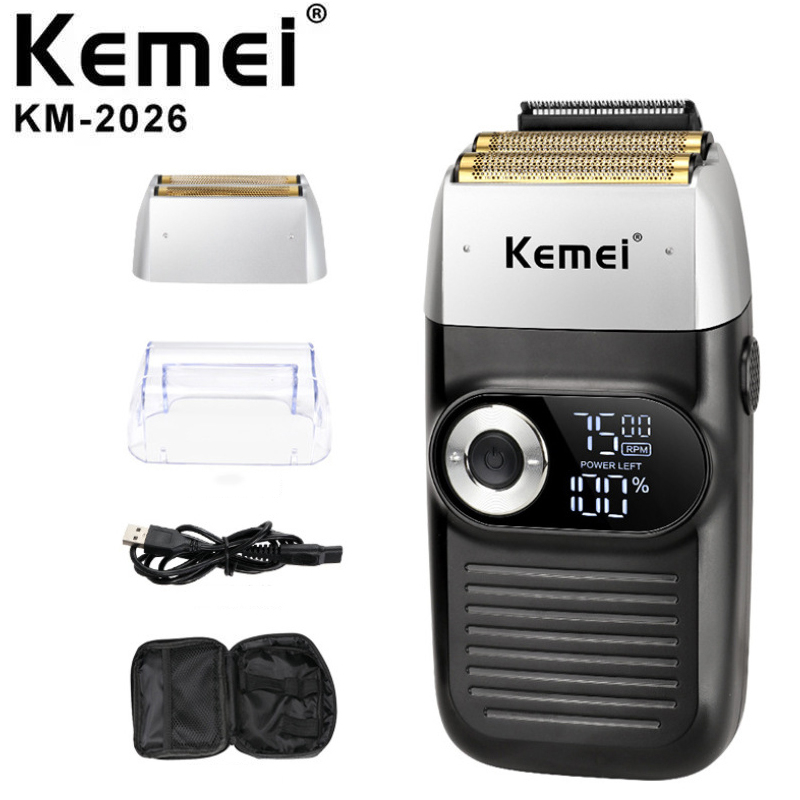 Máy cạo râu KM-2026 Kemei cao cấp chuyên Fade trắng chân tóc.