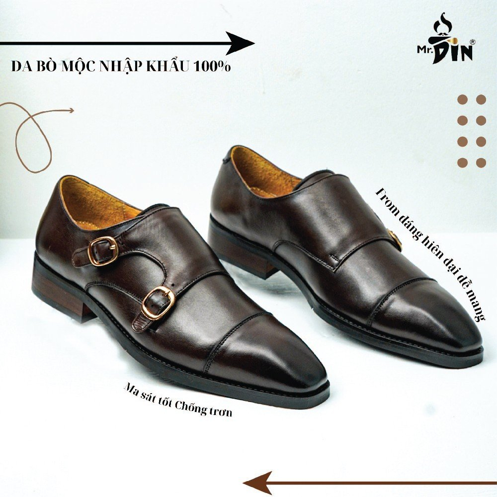 Giày Tây Nam Monkstrap Da Cao Cấp Bảo Hành 12 Tháng MD011 | BigBuy360 - bigbuy360.vn