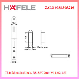 Thân khóa Hafele 911.02.153