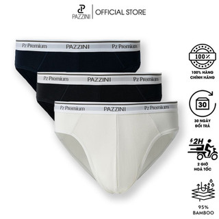 Combo 5 quần lót nam tam giác PAZZINI thun bamboo cao cấp, quần sịp nam co giãn 4 chiều, thấm hút kháng khuẩn - BF003.