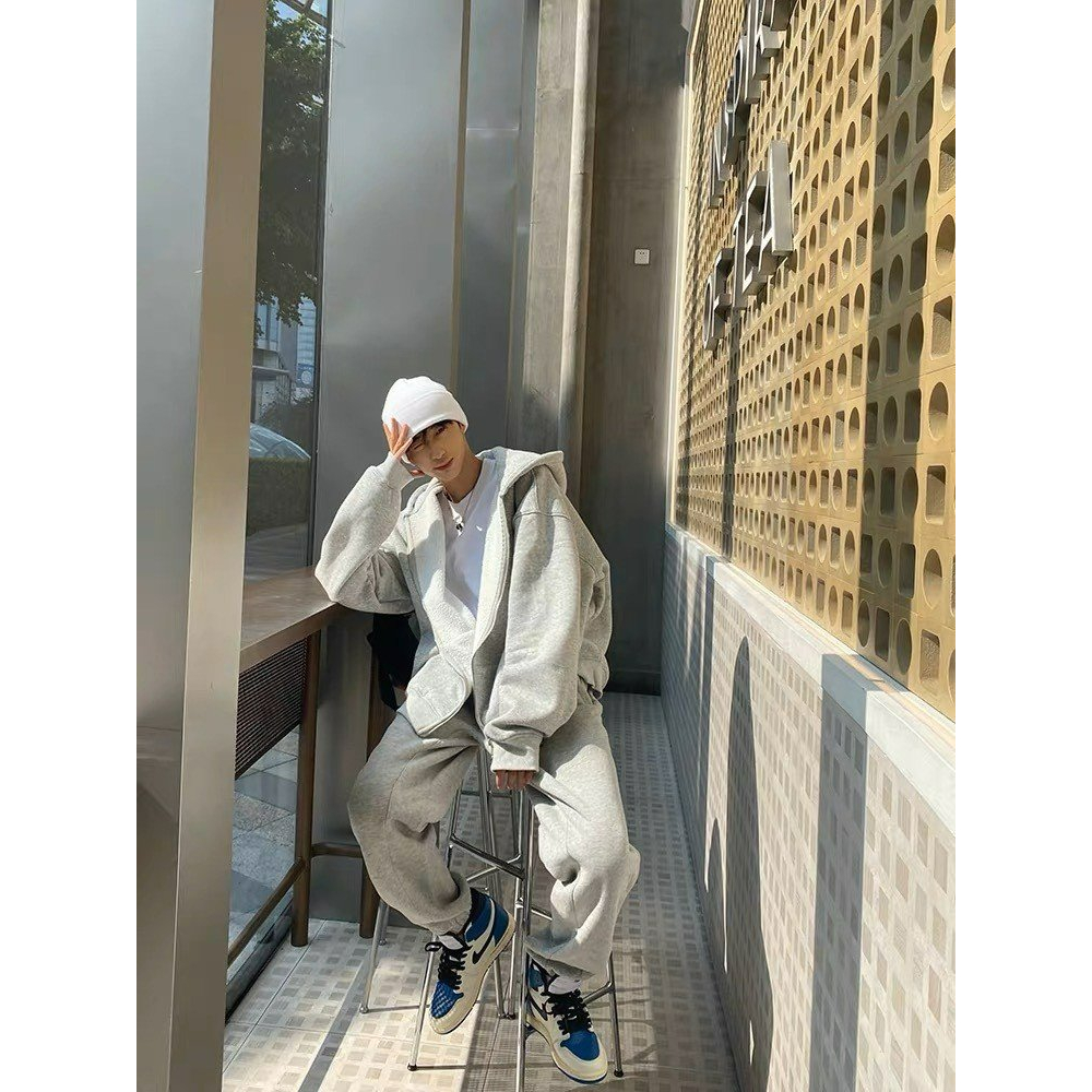 Áo khoác nỉ hoodie zip trơn form rộng nam nữ unisex cá tính năng động oversize