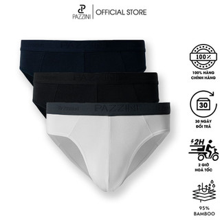 Combo 5 quần lót nam tam giác PAZZINI thun bamboo cao cấp, quần sịp nam co giãn 4 chiều, thấm hút kháng khuẩn - BF004.