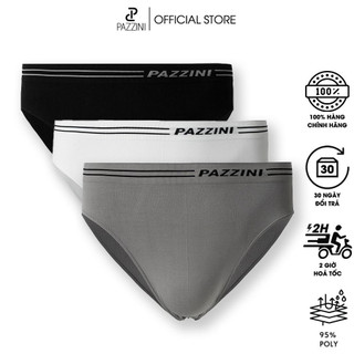 Combo 5 quần lót nam tam giác PAZZINI thun poly cao cấp, quần sịp nam co giãn 4 chiều, thấm hút kháng khuẩn - BF005.