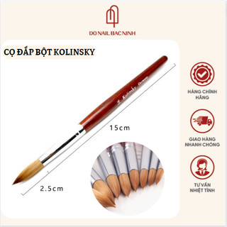 Cọ đắp bột nail Kolinsky chính hãng, cọ đủ size 12,14,16 dễ dùng, chất liệu lông chồn mềm mượt