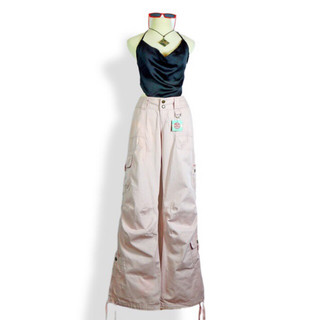 Y2k set 🖤 Áo yếm y2k, Quần túi hộp ống loe, Cargo pant