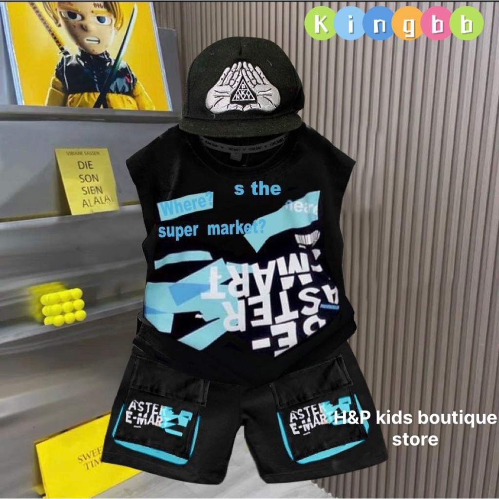 SALE _ Bộ cotton tàu hoạ tiết siêu ngầu có túi thật cho bé 20-35kg_Thoitrangbeyeu_J&B Kids