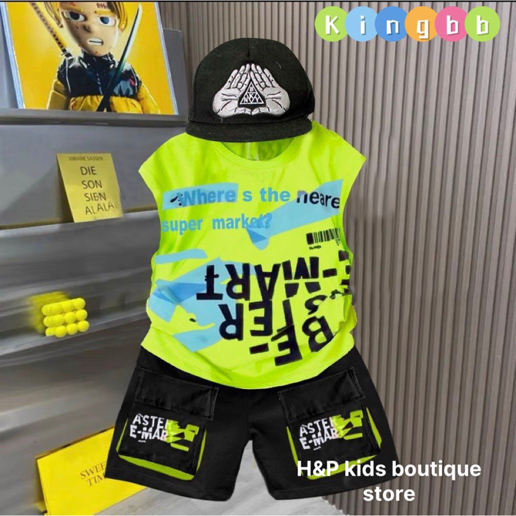 SALE _ Bộ cotton tàu hoạ tiết siêu ngầu có túi thật cho bé 20-35kg_Thoitrangbeyeu_J&B Kids