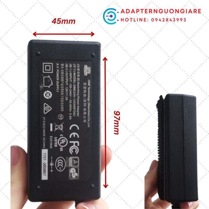 ADAPTER NGUỒN GME 24A-120200FDS2 12V 2A