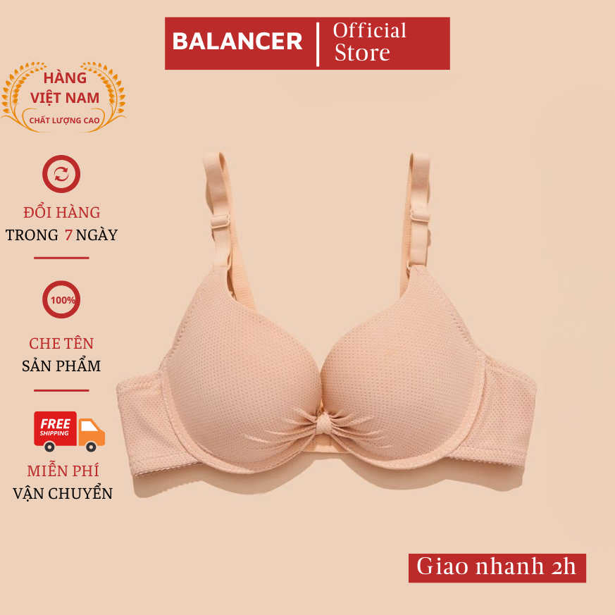 Áo Lót Có Gọng Đệm Dày Mút Kép Nâng Đẩy Tạo Ngực Đầy Đặn BALANCER 6611