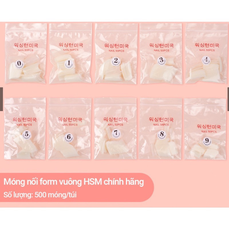 Móng nối tip hàn - móng nối móng tay - Móng nối đắp bột,đắp gel hai màu đục trong