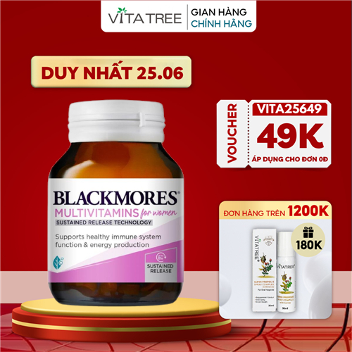 Vitamin tổng hợp dành cho phụ nữ Multivitamin for women Blackmores Úc 60 tăng cường sức khỏe phụ nữ