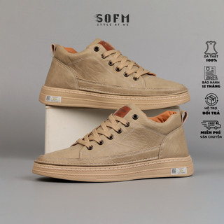 Giày sneaker nam SOFM cổ lửng kiểu dáng thời trang da NAPAN cao cấp độn đế phong cách thể thao Hàn Quốc dễ phối đồ