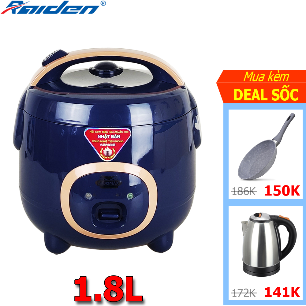 [Chính hãng] Nồi cơm điện tròn Ladomax HA-7618 lòng niêu chống dính nấu cơm mềm hơn, có xửng hấp