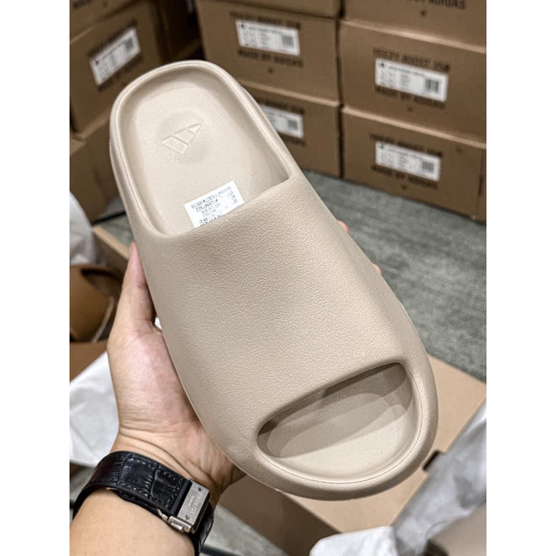 Dép quai ngang Yeezy Slide Vân Nhám chất liệu EVA, Dép bánh mì yz đế cao 5cm Siêu đẹp Full Box. | BigBuy360 - bigbuy360.vn