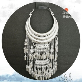 Kiêng cổ bạc dân tộc , kiềng cổ boho