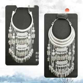 Kiêng cổ bạc dân tộc , kiềng cổ boho