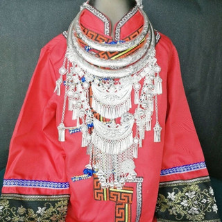 Kiêng cổ bạc dân tộc , kiềng cổ boho