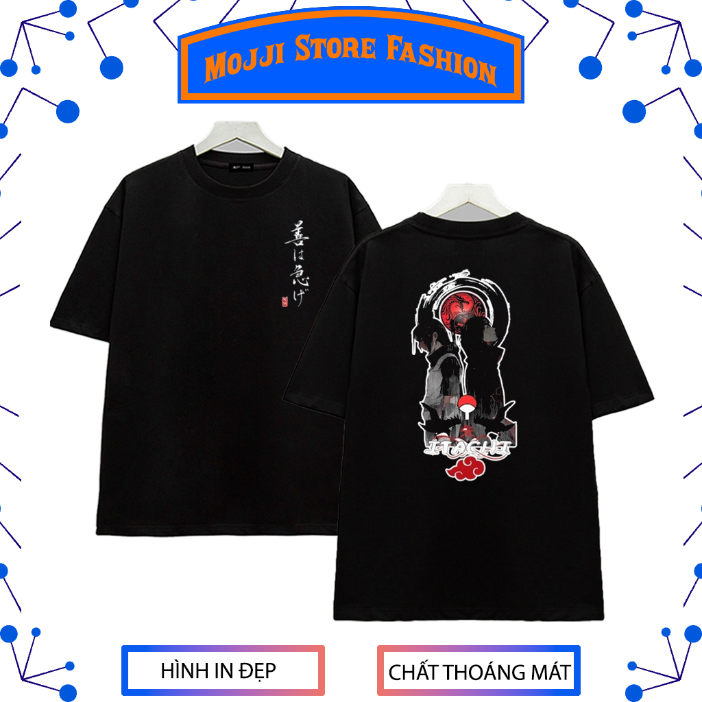 Áo thun Itachi Uchiha - áo thun in hình Naruto - chất thun thoáng mát