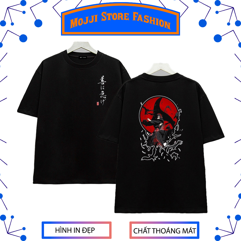 Áo thun Itachi Uchiha - áo thun in hình Naruto - chất thun thoáng mát