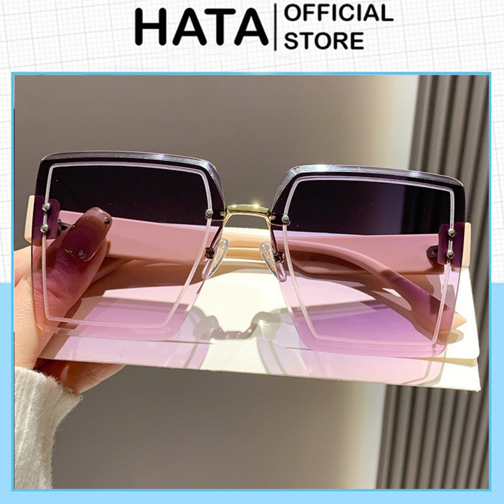 Mắt Kính Râm Mát Nữ Xi Ốc Sang chảnh 724 Chống UV Đi Biển Đi Xe Sang Chảnh - Hata24h